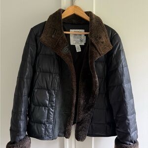Women's Black and Brown Jacket